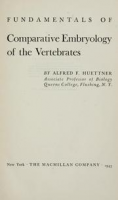 Fundamentals of Comparative Embryology of the vertebrates