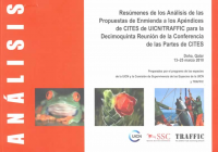 Resúmenes de los análisis de las propuestas de enmiendas a los apéndices de CITES de UICN/TRAFFIC para la Decimoquinta Reunión de la Conferencia de las partes de CITES