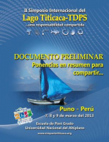 II Simposio Internacional del Lago Titicaca-TDPS...una responsabilidad compartida