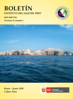 Boletín IMARPE, 2020 vol. 35 nº 1 - Variada - Periodos oceanográficos y volúmenes de desembarque de invertebrados marinos en Puerto Pacasmayo, La Libertad, 2015-2017