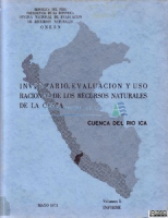 Inventario, evaluación y uso racional de los recursos naturales de la costa Cuenca del río Ica
