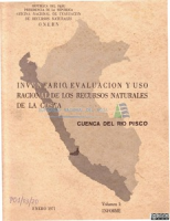Inventario, evaluación y uso racional de los recursos naturales de la costa Cuenca del rio Pisco